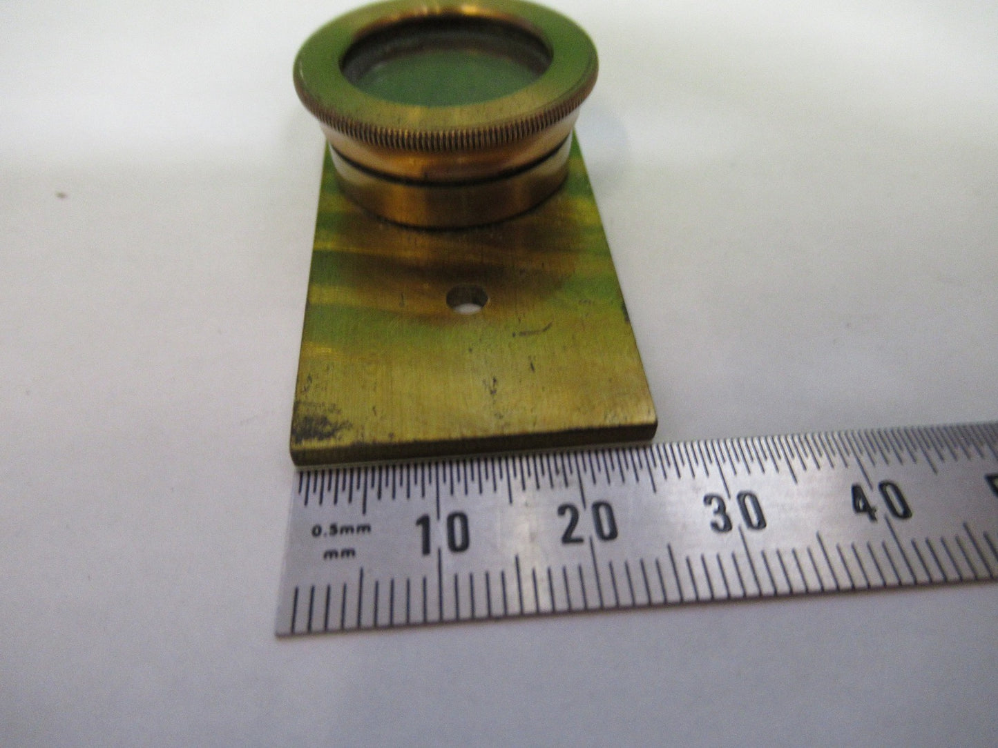 ANTIQUE BRASS STAGE COMPRESSORIUM UK LONDON MICROSCOPE PART AS PIC X3-B-12
