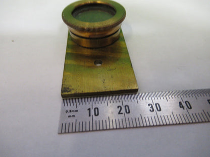 ANTIQUE BRASS STAGE COMPRESSORIUM UK LONDON MICROSCOPE PART AS PIC X3-B-12