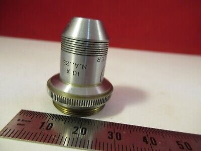 AO SPENCER AMERICAN 10X OBJECTIVE MICROSCOPE PART OPTICS AS PICTURED &9-A-93