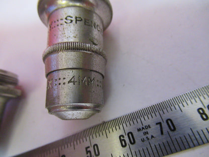 Lot Antique American Optical Co. Spencer Lens Co. Objectives Optics Microscope Part
