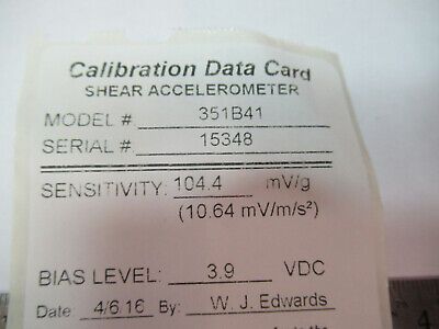 PCB PIEZOTRONICS MODEL 351B41 ACCELEROMETER 100mV/g LOW BIAS VIBE SENSOR Q1-A-25