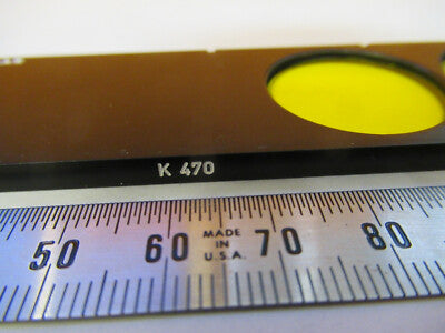 Ernst Leitz Wetzlar Slide Yellow Filter Optics Microscope Part