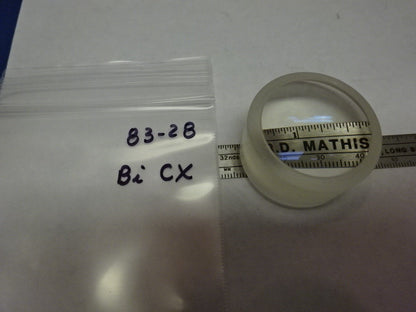 THICK LENS BI CONVEX GLASS OPTICS MICROSCOPE PART AS IS &83-28