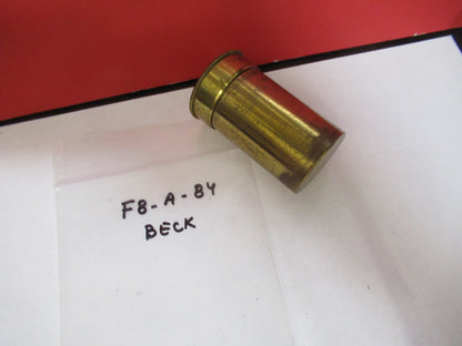 Antique Brass Rj Beck London "2/3" Objective Microscope