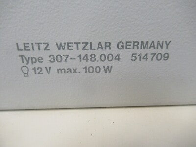 Ernst Leitz Wetzlar Germany 514709 Lamp 12V 100W Microscope Part