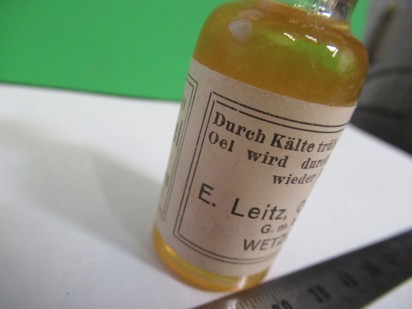 Leizt Wetzlar Cedern Oel Antique Bottle Microscope Part
