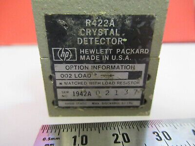 HP HEWLEYY PACKARD CRYSTAL DETECTOR RF MICROWAVE R422A FREQUENCY DEVICE &B3-B-02