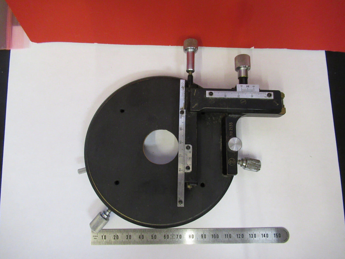 OLYMPUS JAPAN STAGE XY TABLE MICROMETER MICROSCOPE PART AS PICTURED X3-B-65