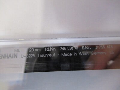 HEIDENHAIN GERMANY 120mm optical SCALE MICROSCOPE PART AS PICTURED &4T-A-22