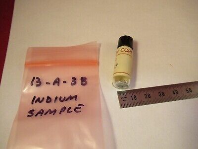 OMNITHERM METAL SAMPLE INDIUM In PURE CHEMICAL AS PICTURED &13-A-38