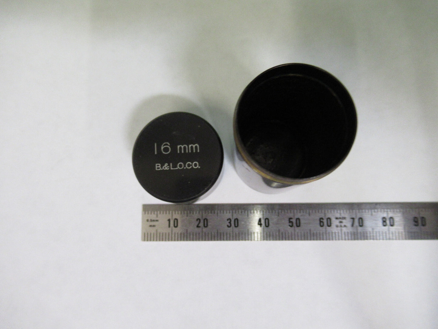 BAUSCH LOMB BRASS OBJECTIVE CANISTER MICROSCOPE PART AS PICTURED X6-A-55