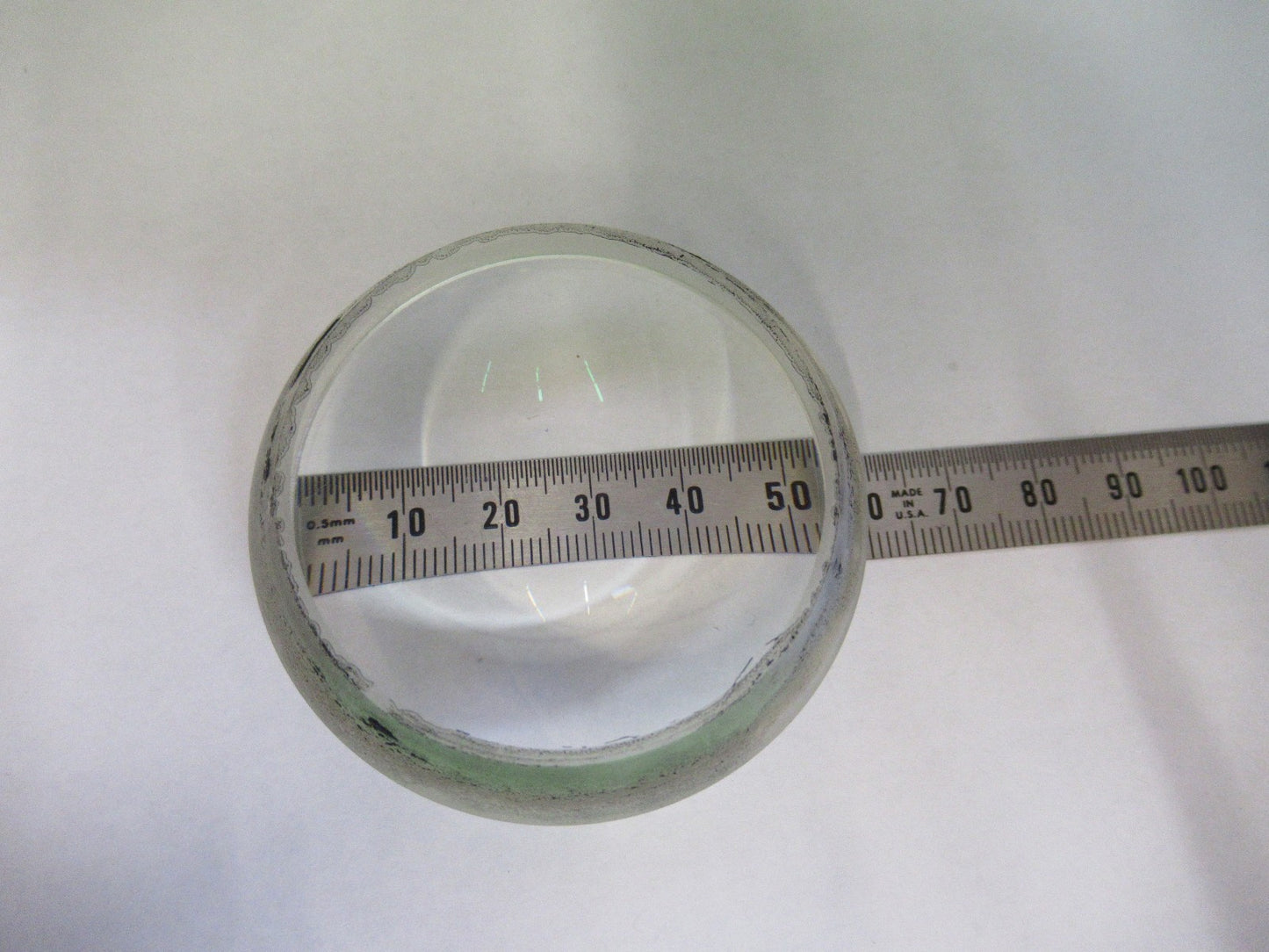 OPTICAL CONVEX CONCAVE LENS THICK GLASS MIL SPEC OPTICS AS PICTURED V3-A-07