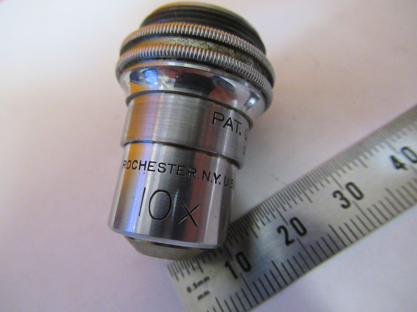 ANTIQUE BAUSCH LOMB 10X 16mm LENS OBJECTIVE MICROSCOPE PART AS PICTURED 47-FD-09