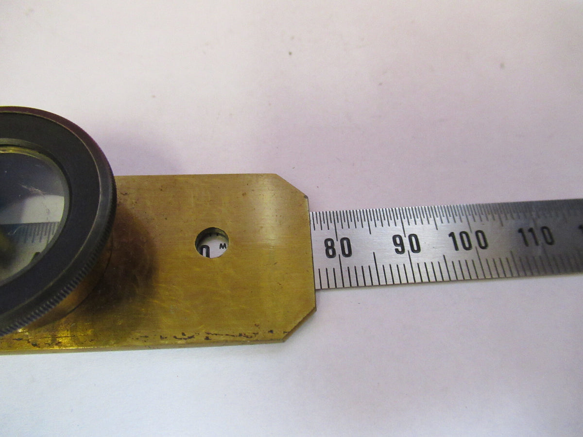 ANTIQUE BRASS COMPRESSORIUM STAGE LONDON MICROSCOPE PART AS PICTURED F8-A-24