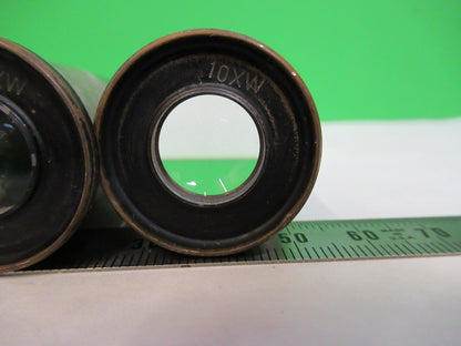 JAPAN LOT PAIR LENS 10XW EYEPIECE MICROSCOPE PART AS PICTURED X7-A-94