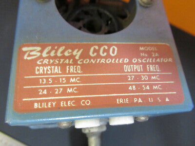 BLILEY ELECTRIC CCO QUARTZ CRYSTAL OSCILLATOR FREQUENCY AS PICTURED #FT-1-B-14