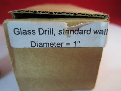 OPTICAL TOOL GLASS DIAMOND DRILL 1" DIAMETER FOR LENSES LASER OPTICS BIN#3K