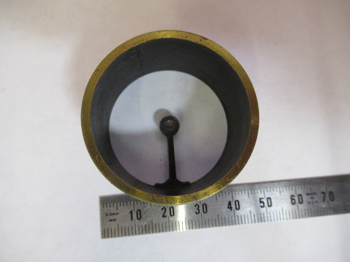 ANTIQUE BRASS ENGLAND RJ BECK CONDENSER PART MICROSCOPE PART AS PICTURED Y2-A-70