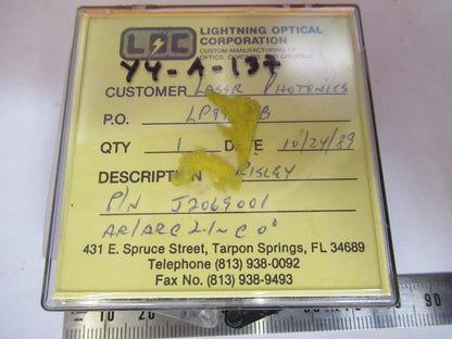OPTICAL ex-NASA COATED LENS PRO LASER OPTICS AS PICTURED Y4-A-137