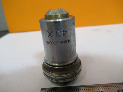 ANTIQUE BAUSCH LOMB 43X LENS OBJECTIVE MICROSCOPE PART AS PICTURED &P9-A-28