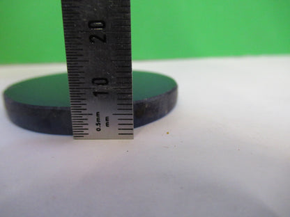 ANTIQUE BAUSCH LOMB GLASS BLUE FILTER THICK MICROSCOPE PART AS PICTURED X9-B-50