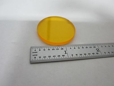 MICROSCOPE PART OBJECTIVE ZEISS GERMANY YELLOW FILTER OPTICS AS IS BIN#P4-06
