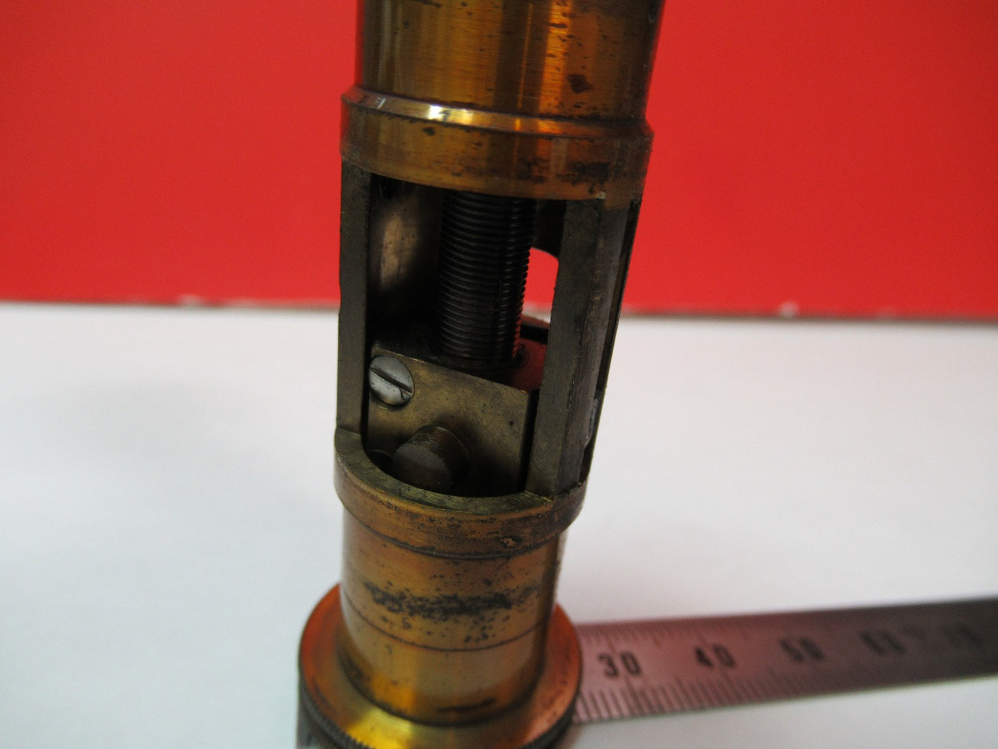 ANTIQUE SPENCER AO SET OF BRASS KNOBS STAGE MICROSCOPE PART AS PICTURED V7-A-87