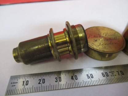 Antique Brass Rj Beck London "2/3" Objective Microscope