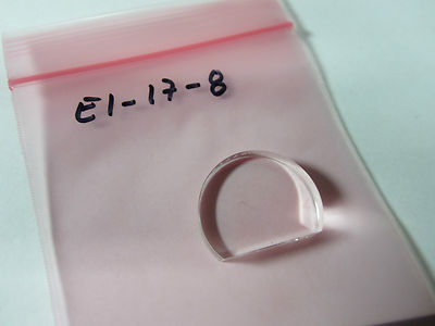 OPTICAL TRUNCATED ROUND BK7 GLASS WINDOW LASER OPTICS AS IS BIN#E1-17-8
