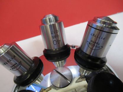 TIYODA JAPAN  NOSEPIECE + 5 OBJECTIVES  MICROSCOPE PART AS PICTURED F8-A-87