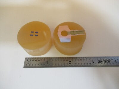 Lot 2 ea METALLOGRAPHIC METAL CROSS SECTION SPECIMEN MICROSCOPY SAMPLE &A7-A-24