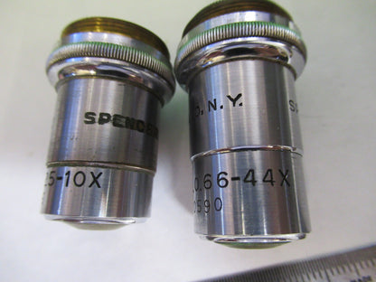 SPENCER AO ANTIQUE LOT OBJECTIVE 10X 44X  MICROSCOPE PART AS PICTURED T3-B-55