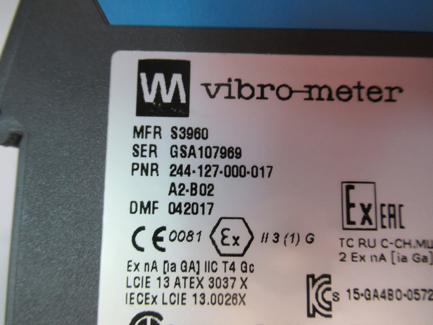 MEGGITT VIBRO-METER GSI 127  244-127-000-017  A2-B02 MODULE for SENSOR Y6-B-06
