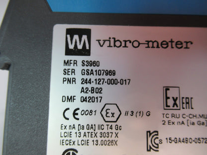 MEGGITT VIBRO-METER GSI 127  244-127-000-017  A2-B02 MODULE for SENSOR Y6-B-06