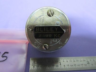 VINTAGE WWII QUARTZ CRYSTAL BLILEY ELECTRIC VARIABLE 2400 KC FREQUENCY VF1 11-15