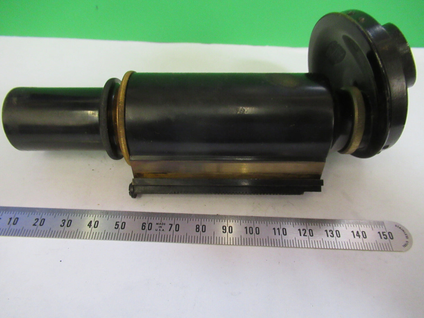 Antique Spencer Lens Co. Brass Tubus + Nosepiece Microscope Part