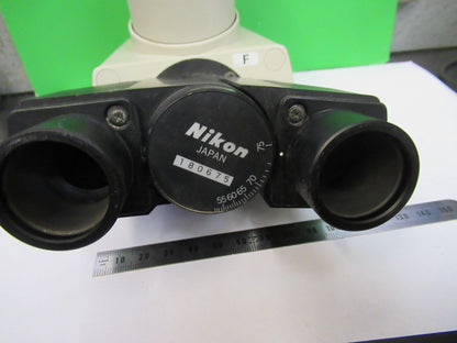 NIKON JAPAN TRINOCULAR HEAD OPTICS MICROSCOPE PART AS PICTURED 8X-A-16