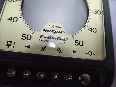 METROLOGY GAUGE FEDERAL DEI-75110 0.01mm MICROMETER LASER OPTICS AS IS BIN#67-10