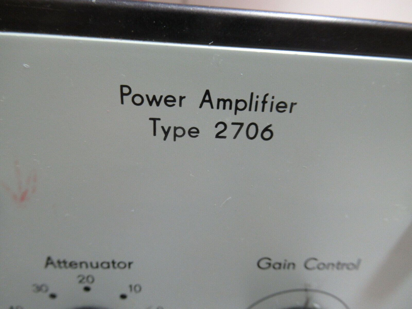 BRUEL KJAER 2706 POWER AMPLIFIER for ACCELEROMETER CALIBRATION AS PICTURED &TE-2