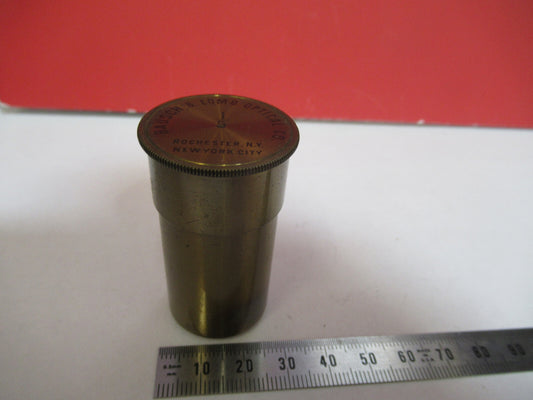 Antique Brass Objective Can Bausch Microscope Part Optics