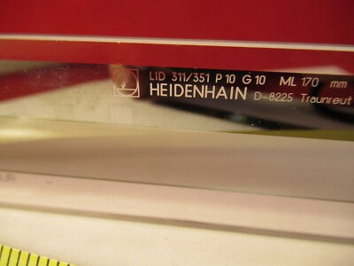 HEIDENHAIN DIADUR OPTICAL POSITIONING RULER MICROSCOPE PART AS PICTURED &1E-B-91