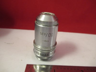 LEITZ GERMANY OBJECTIVE 10X /170 MICROSCOPE PART OPTICS AS PICTURED &75-B-15