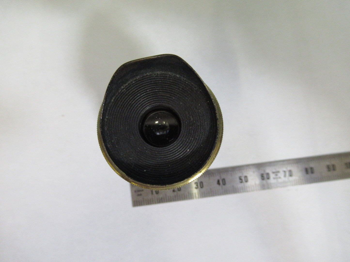 ANTIQUE BRASS OCULAR EYEPIECE LENS COLLINS LONDON UK MICROSCOPE PART X3-B-13