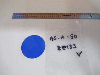 ZEISS GERMANY BLUE GLASS FILTER MICROSCOPE PART AS PICTURED &A5-A-50