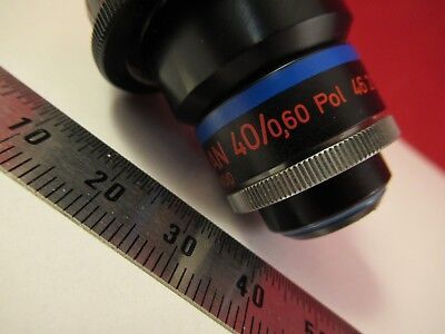 ZEISS POL INKO OBJECTIVE 40X /160 462124 MICROSCOPE PART AS PICTURED #FT-4-124