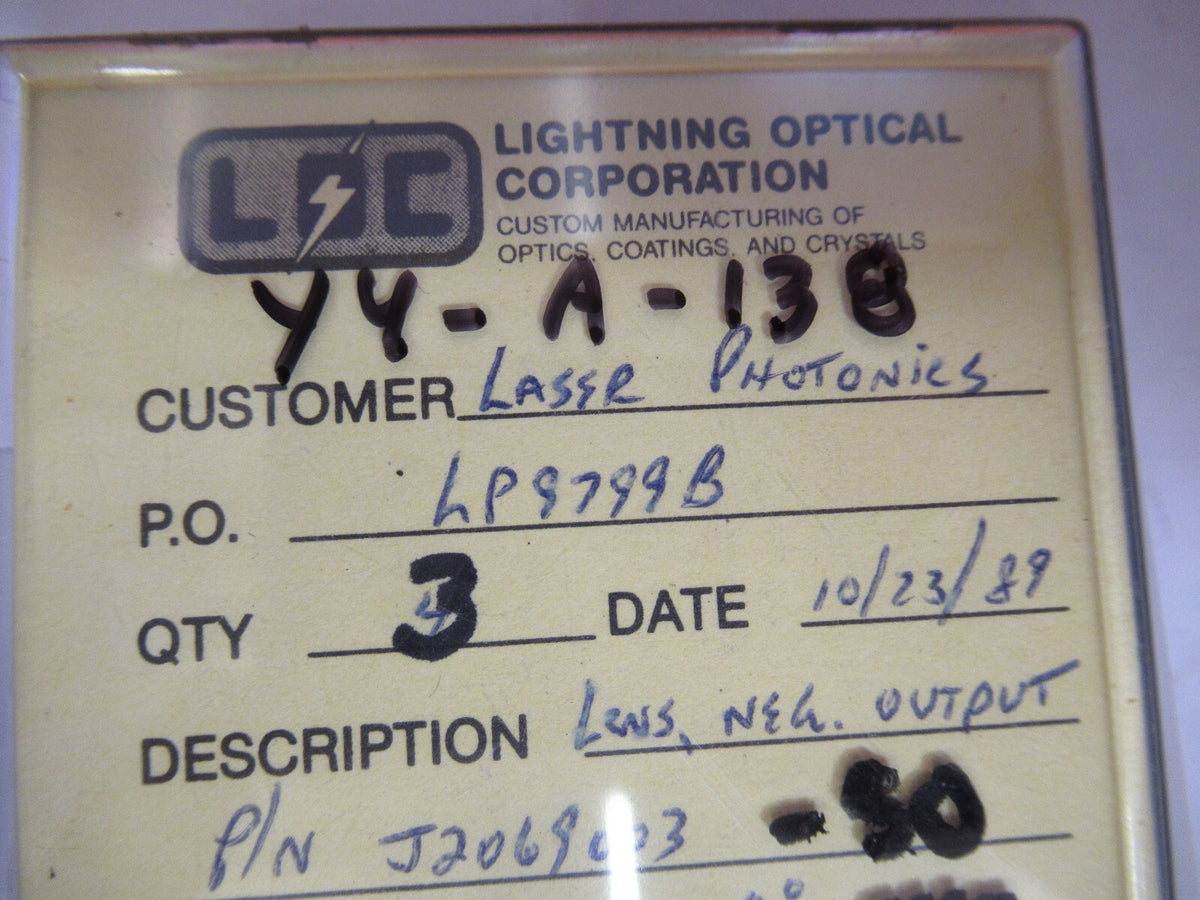 OPTICAL ex-NASA COATED LENS 3 PCS PRO LASER OPTICS AS PICTURED Y4-A-138