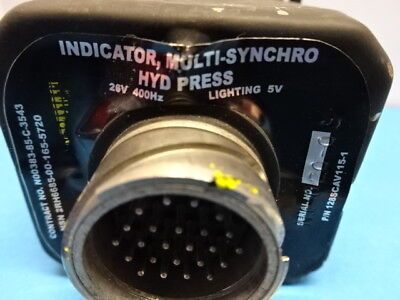 AIRCRAFT PART GENERAL AERO HYD PRESSURE MULTI SYNCHRO INDICATOR AS IS #90-A-30