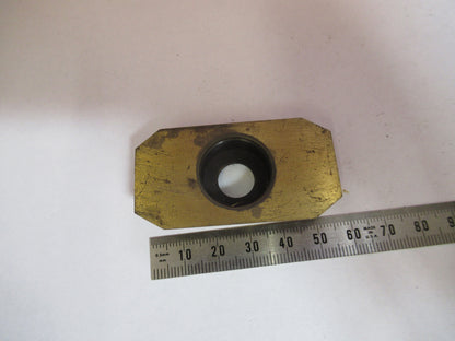 ANTIQUE BRASS COMPRESSORIUM STAGE LONDON MICROSCOPE PART AS PICTURED F8-A-42