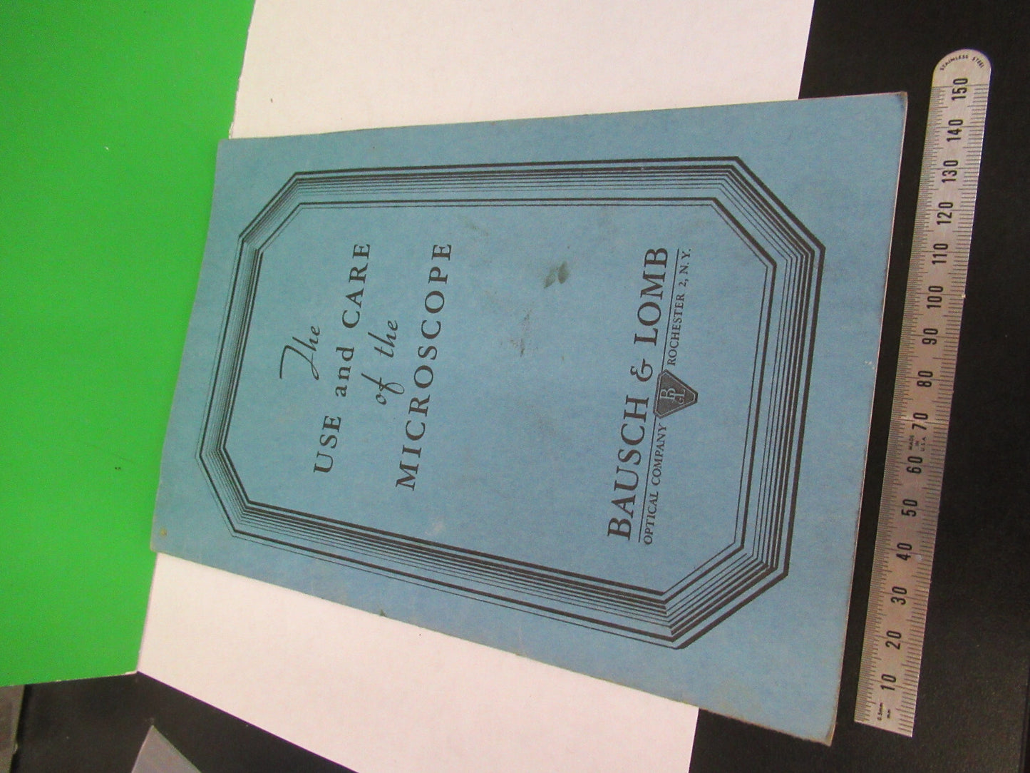 Antique Bausch & Lomb Use of Microscope Booklet 1932-49 Part