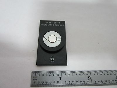 OPTISCHES MIKROSKOP LEITZ WETZLAR STANDARD 1/100 RETICLE OPTICS AS IS BIN#J8-04